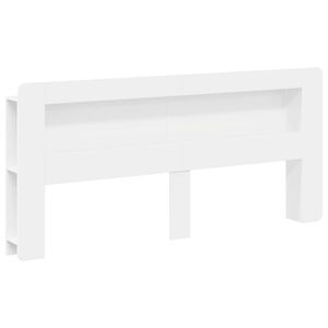 vidaXL Hoofdbordkast met opslag Wit Geconstrueerd hout