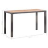 vidaXL Tuintafel 123x60x74 cm massief acaciahout antraciet en bruin