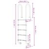 vidaXL Zwembadladder 54x38x211 cm 304 roestvrij staal