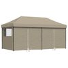 vidaXL Partytent Taupe 292 x 580 x 315 cm Oxford Stof