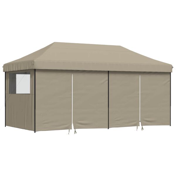 vidaXL Partytent Taupe 292 x 580 x 315 cm Oxford Stof