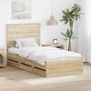 vidaXL Bedframe met lade Sonoma Eiken 90 x 190 cm Ingenieurshout