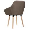 vidaXL Eetkamerstoelen 2 st stof bruin