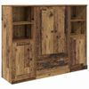 vidaXL Hoge kast met lade 3 pcs Oud Hout Bewerkt hout