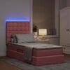 vidaXL Opbergbed met LED met matras met LED Roze 90 x 190 cm Fluweel