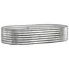 vidaXL Plantenbak 175x100x36 cm gegalvaniseerd staal zilverkleurig
