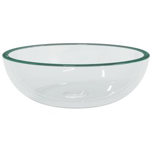 vidaXL Wasbak 35x12 cm gehard glas transparant