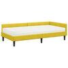 vidaXL Hoekbedframe met Matras Anders 2 pcs Geel Fluweel