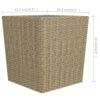 vidaXL 3-delige Bistroset poly rattan en gehard glas beige