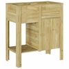 vidaXL Hoge Planter met plank Bruin Ge&iuml;mpregneerd grenenhout