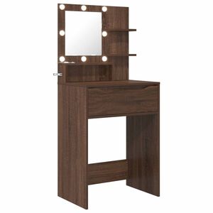 vidaXL Slaapkamer Kaptafels Bruin Eiken 80 x 39,6 x 135 cm