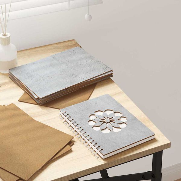 vidaXL Decorpanelen 150 pcs Beton Grijs 21 x 30 x 0,27 cm Bewerkt hout