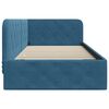 vidaXL Hoekbedframe met hoofdeinde Blauw 90 x 200 cm Fluweel