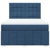 vidaXL Boxspring met matras stof blauw 140x200 cm