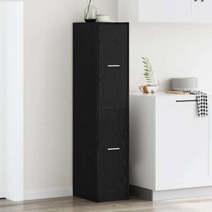 vidaXL Apothekerskast Zwart Eiken 30x41x144,5 cm Bewerkt Hout