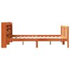 vidaXL Bedframe met hoofdbord massief grenenhout wasbruin 140x190 cm