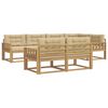 vidaXL Buiten bankenset met kussen 6 pcs Wit en Beige Polyester