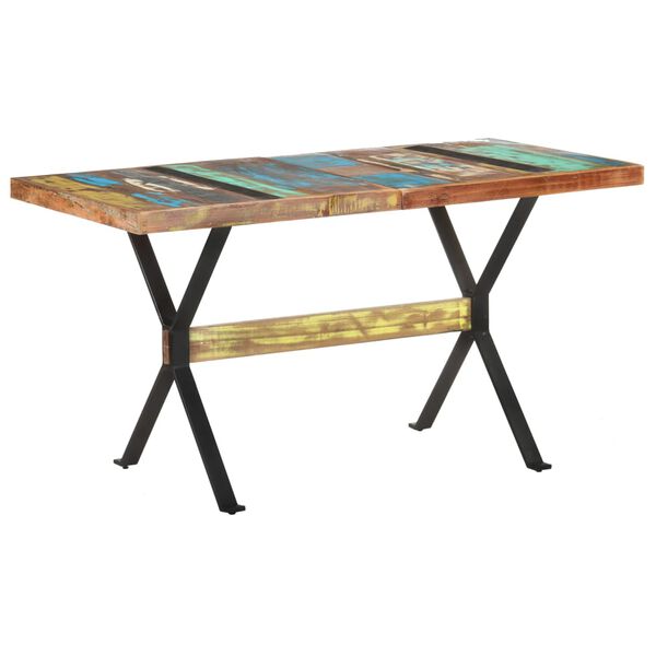 vidaXL Eettafel 140x70x76 cm massief gerecycled hout