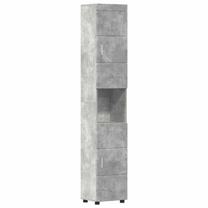 vidaXL Badkamerkastenset TULUM Beton Grijs 37 x 31,5 x 203 cm