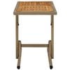 vidaXL Tuintafel massief acaciahout en poly rattan beige