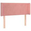 vidaXL Hoofdbord met randen 83x16x78/88 cm fluweel roze