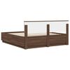 vidaXL Bedframe met hoofdeinde Bruin Eiken 200 x 200 cm Bewerkt hout