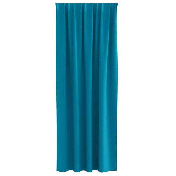 vidaXL Zwart-out Gordijnen met Ringen 2 pcs Turquoise 225 x 140 cm