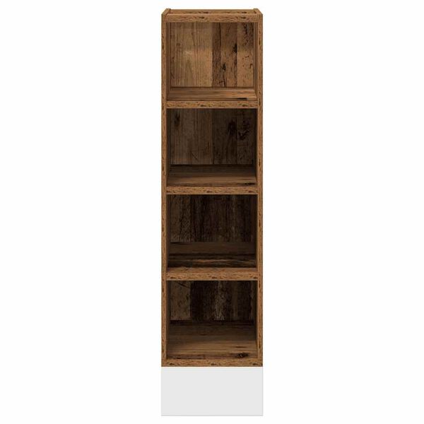 vidaXL Onderkast 20x44,5x81,5 cm bewerkt hout oud houtkleurig