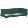 vidaXL Hoekbedframe met hoofdeinde Donkergroen 90 cm x 200 cm Fluweel