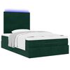 vidaXL Ottoman bed met matrassen en LED's 120x190cm fluweel