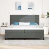 vidaXL Boxspringbed met matras Donkergrijs 200 x 200 cm Stof