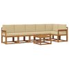 vidaXL Buiten bankenset met kussen 7 pcs Natuurlijk en Beige