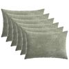 vidaXL Kussensloop 6 st HEERLEN Groen 30 x 50 cm Chenille Stof