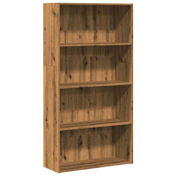 vidaXL Boekenkast 80x30x152 cm bewerkt hout artisanaal eikenkleurig