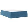 vidaXL Opbergbed met matras Donkerblauw 140 x 190 cm Fluweel