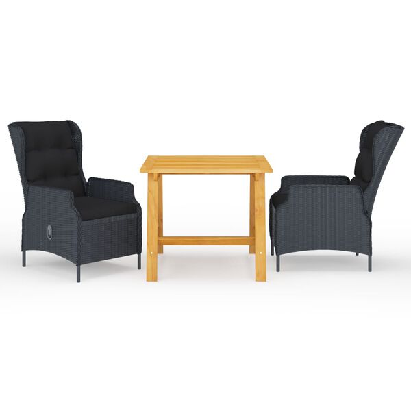 vidaXL 3-delige Tuinset bruin