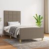 vidaXL Bedframe zonder matras 90x200 cm stof taupe