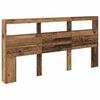 vidaXL Hoofdbord met plank Oud Hout 200 x 17 x 102 cm Bewerkt hout