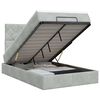 vidaXL Ottoman bed met matras Lichtgrijs 120 x 190 cm Fluweel