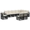 vidaXL Tuinbankenset 10 st Zwart poly rattan