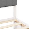vidaXL Bedframe met Gevoerd Hoofdgedeelte Lichtgrijs 90 x 200 cm
