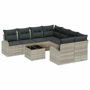 vidaXL Tuin Sofa Set 55 x 55 x 37 cm poly rattan