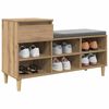 vidaXL Schoenenkast Artisan Eiken 102 x 36 x 60 cm Bewerkt hout