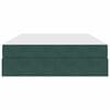 vidaXL Opbergbed met matras Donkergroen 140 x 190 cm Fluweel