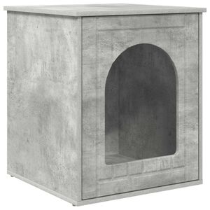 vidaXL Kattenhuis Beton 53 x 52 x 62 cm Bewerkt hout