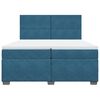 vidaXL Boxspring met matras fluweel blauw 200x200 cm