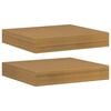 vidaXL Wandplank 2 st Beige 23 x 23,5 x 3,8 cm Bewerkt hout