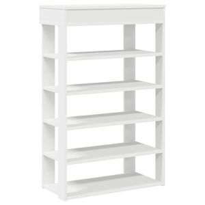 vidaXL Schoenenrek 60x30x98 cm bewerkt hout wit
