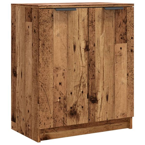 vidaXL Schoenenkast 59x35x70 cm bewerkt hout oud houtkleurig