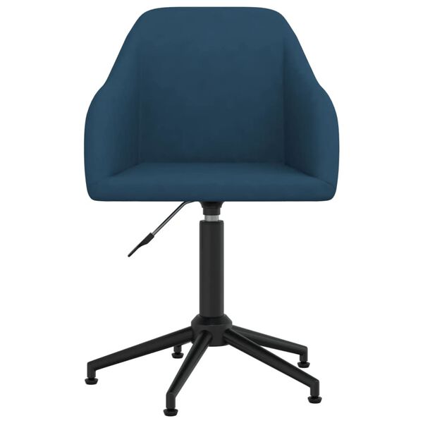 vidaXL Eetkamerstoelen draaibaar 2 st fluweel blauw